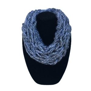 NWOT Light/Dark Gray Handknit Cozy Infinity Scarf